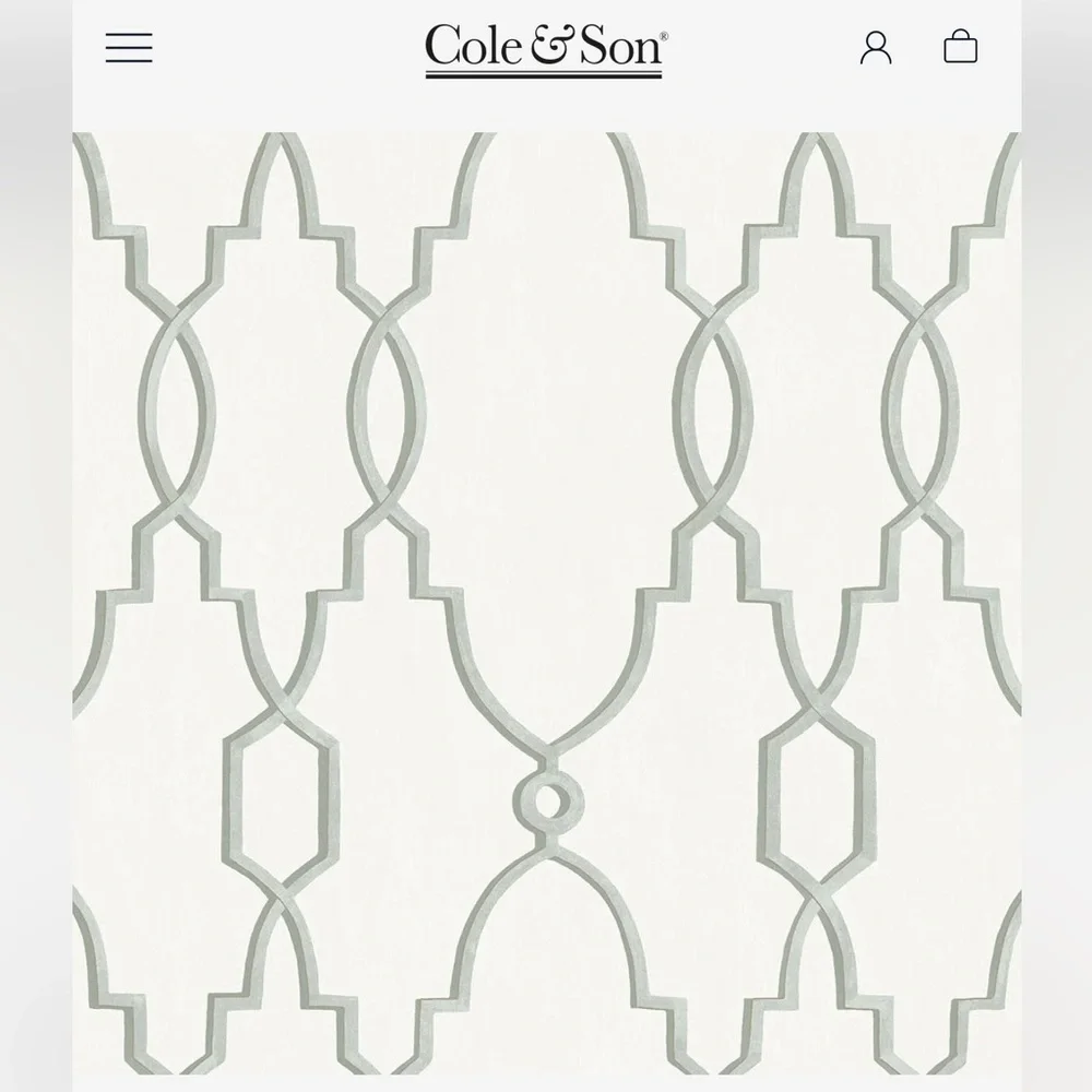Cole & Son Parterre Wallpaper. French Grey. New
